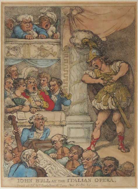 Rowlandson John Bull at the Opera